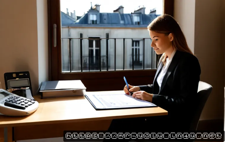 Home 17 감정평가사 자격증 취득 후기 - Photorealistic French professional qualification success scene, confident young property valuation s...